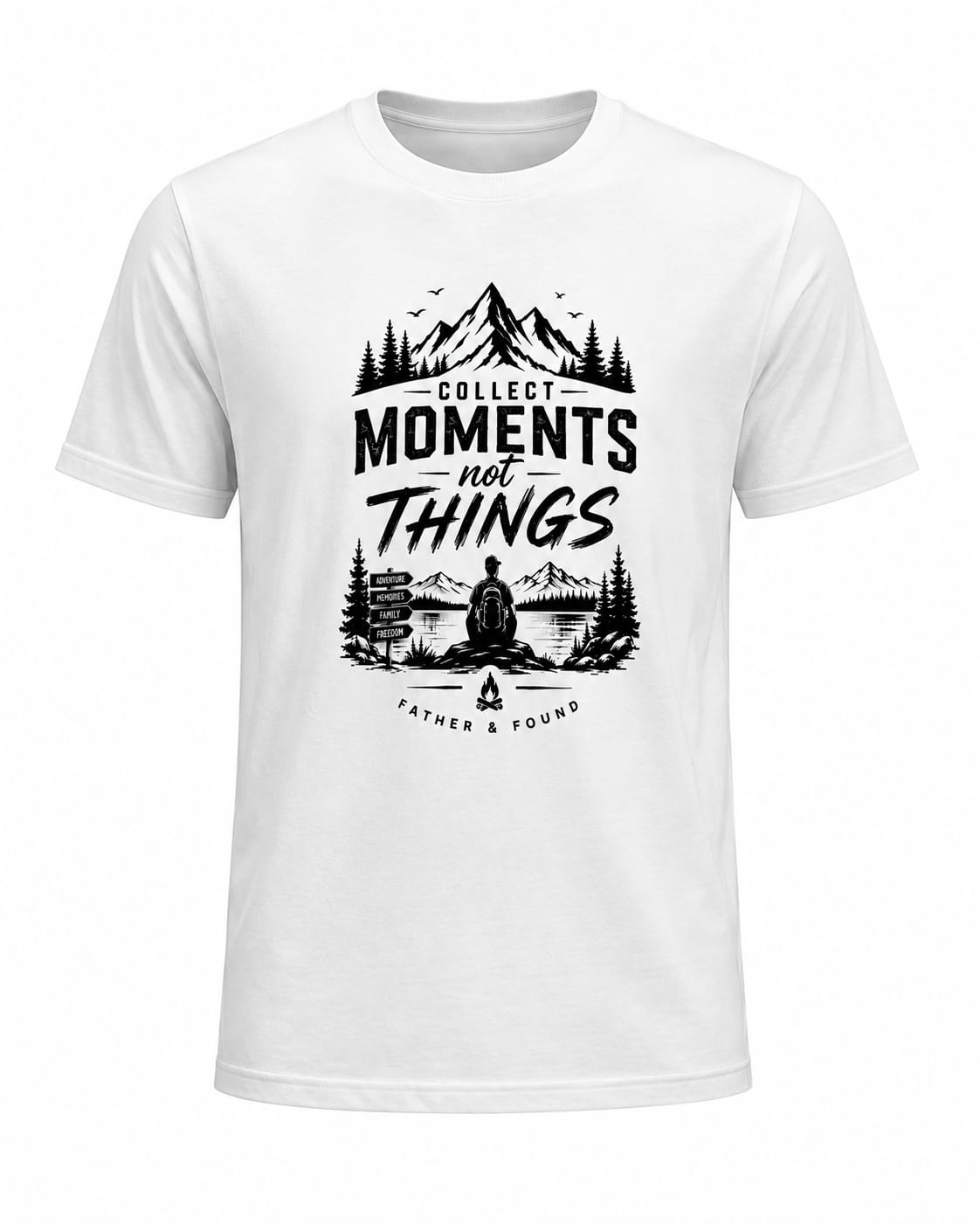 Collect Moments, Not Things | Graphic Dad T-shirt | Father & Found